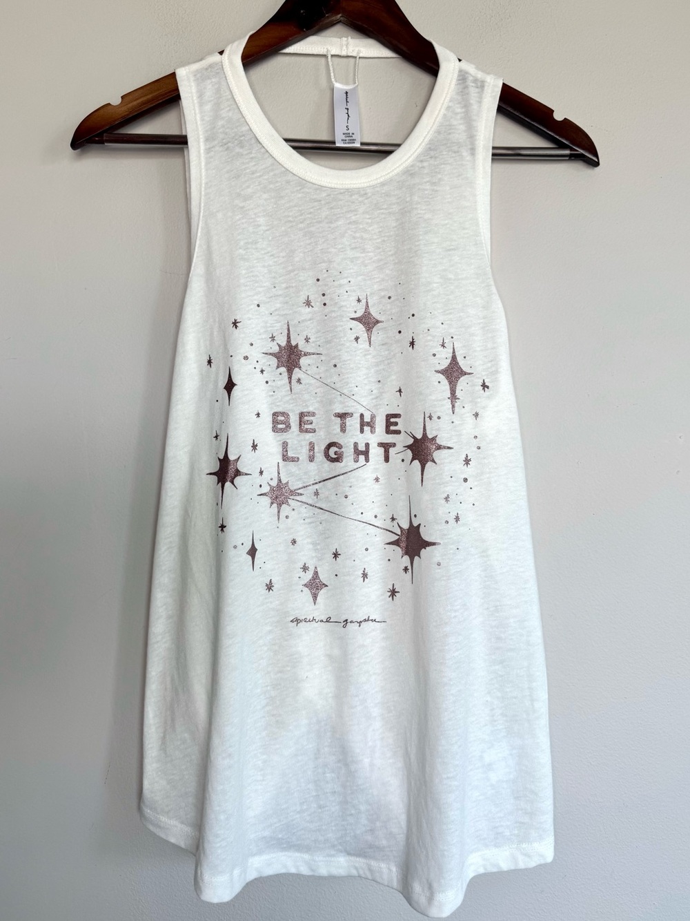 Spiritual Gangster ‘Be The Light’ Loose Relaxed Fit Tank Top Size Small NWT